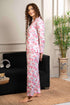 Women Satin Floral Printed Night Suit