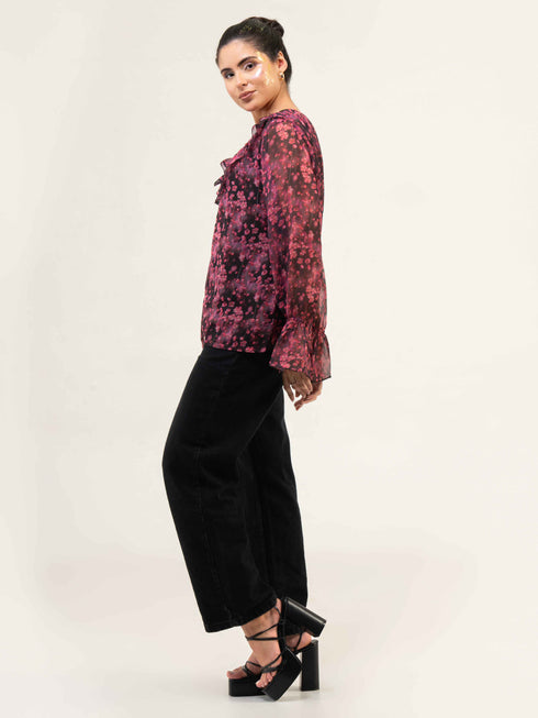 Women Fandi Floral Printed Top