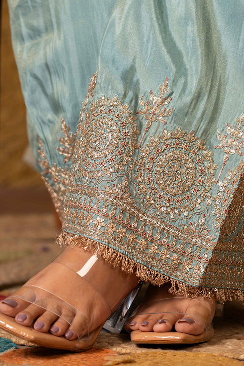 Bridal Radiance Green Kurta 3 Piece Set