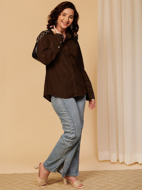 Stylish Shimmer Shirt for Women – Dazzling Glamwear for Evenings & Events