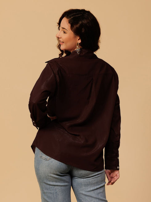 Stylish Shimmer Shirt for Women – Dazzling Glamwear for Evenings & Events