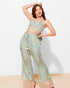 Printed Cami 2 Piece set Top With High Waist Pants