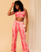 Tie and dye 2 Piece Top with Pants Co-ord Set