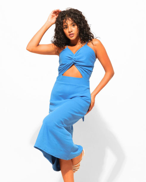 Stretchable Cut-out Bodycon Midi Dress