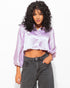 Cropped Satin Shirt