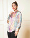 Printed Long Sleeves Satin Cuffed Shirt