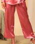 Satin Shirt with Straight Pants 2 Piece Co-ord Set