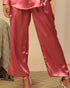 Satin Shirt with Straight Pants 2 Piece Co-ord Set