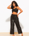 Two Piece Shimmer Top with Pants Co-ord Set