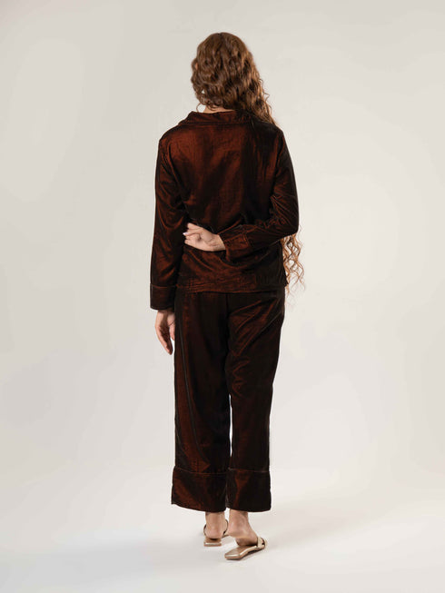 Women's Velvet Winter Nightsuit