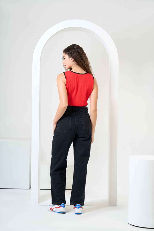 Rib Cotton Sleeveless Crop Top