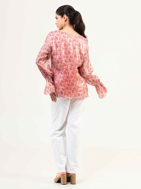 Women Fandi Floral Printed Top