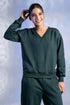 Women’s Knitted Cotton Wool blend V-Neck Lounge Co-Ord Set