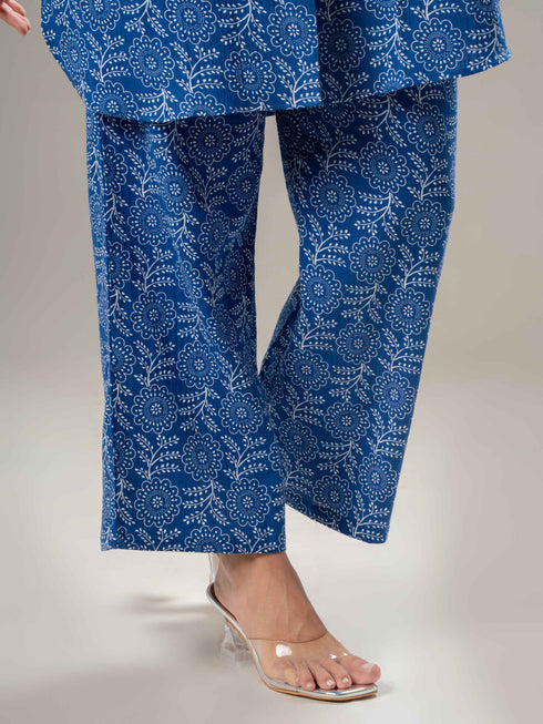 Printed Long Sleeves Pure Cotton Shirt With Trousers