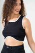 Rib Cotton Sleeveless Crop Top