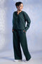 Women's Knitted Cotton Wool blend Henley Lounge Co-Ord Set