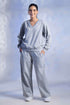 Women’s Knitted Cotton Wool blend V-Neck Lounge Co-Ord Set