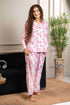 Women Satin Floral Printed Night Suit