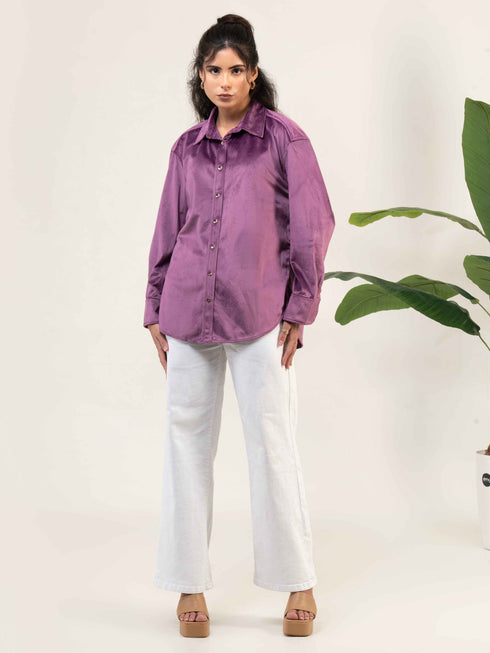 Women Casual Velevt Shirt