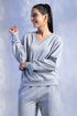 Women’s Knitted Cotton Wool blend V-Neck Lounge Co-Ord Set