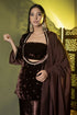 Luxury Velvet Kurta and Trouser Ensemble with Dupatta