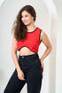 Rib Cotton Sleeveless Crop Top