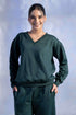 Women’s Knitted Cotton Wool blend V-Neck Lounge Co-Ord Set