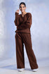 Women's Knitted Cotton Wool blend Henley Lounge Co-Ord Set