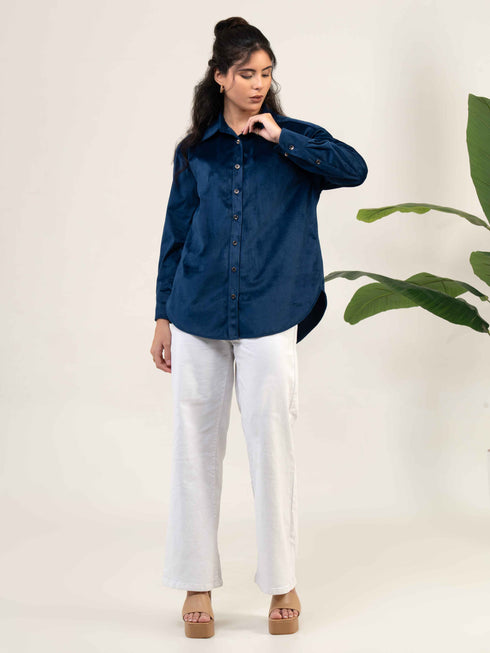 Women Casual Velevt Shirt