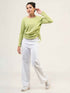 Women Rib Cotton Full Sleeve Top