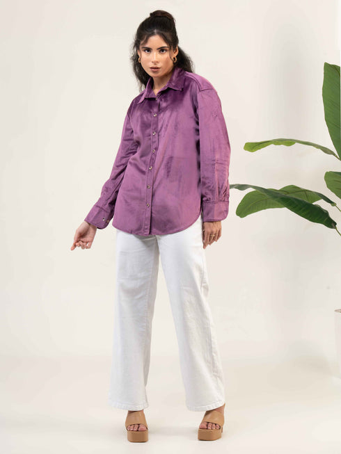 Women Casual Velevt Shirt