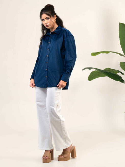 Women Casual Velevt Shirt