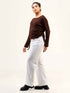 Women Rib Cotton Full Sleeve Top