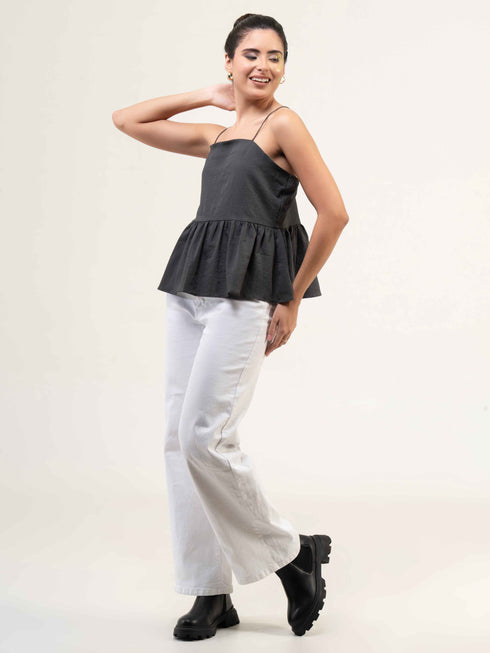 Women Sleeveless Peplum Top