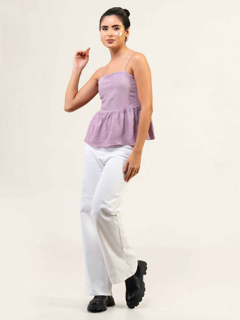 Women Sleeveless Peplum Top