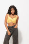 Cotton Twist Yellow Crop Top